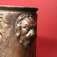 Load image into Gallery viewer, x SOLD French Brass Jardinière with Lion Handles, Cupids &amp; Paw Feet. B12312
