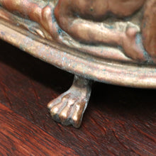 Load image into Gallery viewer, x SOLD French Brass Jardinière with Lion Handles, Cupids &amp; Paw Feet. B12312
