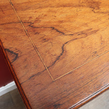 Load image into Gallery viewer, English antique rosewood music cabinet with satinwood inlay and castors. B12940
