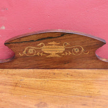 Load image into Gallery viewer, English antique rosewood music cabinet with satinwood inlay and castors. B12940
