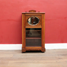 Load image into Gallery viewer, English antique rosewood music cabinet with satinwood inlay and castors. B12940
