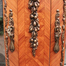 Load image into Gallery viewer, French Louis XVth Style Walnut &amp; Marquetry Inlaid Two-Door Display Vitrine, or China Display Cabinet.B11957
