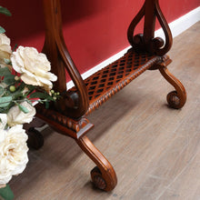 Load image into Gallery viewer, Chinese Chippendale style plant stand with fretwork and carved detail. B12937
