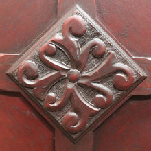 Load image into Gallery viewer, x SOLD Antique English mahogany sideboard with drawers cupboards and iron hardware. B12936
