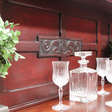 Load image into Gallery viewer, x SOLD Antique English mahogany sideboard with drawers cupboards and iron hardware. B12936

