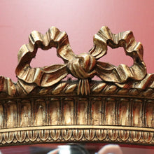 Load image into Gallery viewer, Vintage French Gilt Bevelled Edge Oval Wall Mirror with Ribbon Bow to the top. B12062
