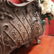 Load image into Gallery viewer, x SOLD Antique French Victorian Era Cast Iron Jardiniere, Planter, Plant Holder. B12056
