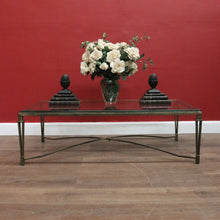 Load image into Gallery viewer, Wrought Iron Coffee Table with Bevelled Glass Top – Muted Gold Base. B12523
