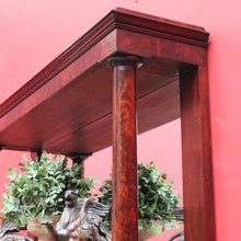 Load image into Gallery viewer, Antique Mahogany Mirror Back Display Stand Two Tier English. B12943
