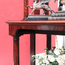 Load image into Gallery viewer, Antique Mahogany Mirror Back Display Stand Two Tier English. B12943
