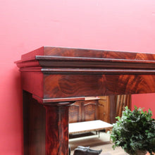 Load image into Gallery viewer, Antique Mahogany Mirror Back Display Stand Two Tier English. B12943
