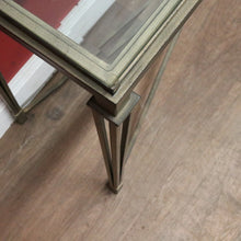 Load image into Gallery viewer, Wrought Iron &amp; Glass Sofa Table with Bevelled Insert – Elegant Gold Finish. B12522
