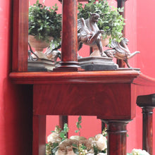 Load image into Gallery viewer, Antique Mahogany Mirror Back Display Stand Two Tier English. B12943
