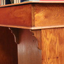 Load image into Gallery viewer, x SOLD Antique English Oak and Leather Twin Pedestal Office Desk with Nine Drawers and Brass Handles. B12073
