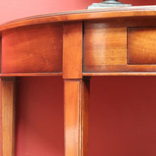 Load image into Gallery viewer, Vintage Cherry Demi-Lune Table by Grange Arredo – Brass Tassel Handle, Tier Base. B12526
