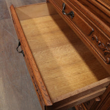 Load image into Gallery viewer, Vintage French Oak Lingerie Chest Compact Drawers Brass Handles. B12845
