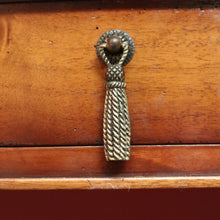Load image into Gallery viewer, Vintage Cherry Demi-Lune Table by Grange Arredo – Brass Tassel Handle, Tier Base. B12526
