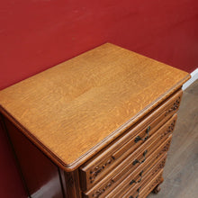Load image into Gallery viewer, Vintage French Oak Lingerie Chest Compact Drawers Brass Handles. B12845
