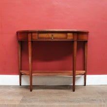 Load image into Gallery viewer, Vintage Cherry Demi-Lune Table by Grange Arredo – Brass Tassel Handle, Tier Base. B12526
