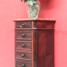 Load image into Gallery viewer, x SOLD French Rosewood Lingerie Chest Tall Narrow Drawer Cabinet Oak Lined. B12917
