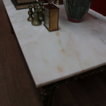Load image into Gallery viewer, x SOLD Vintage Italian Coffee Table Marble Top Brass Floral Louis XV Style. B12945
