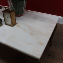 Load image into Gallery viewer, x SOLD Vintage Italian Coffee Table Marble Top Brass Floral Louis XV Style. B12945
