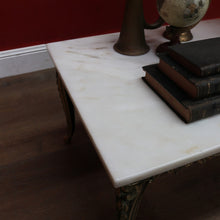 Load image into Gallery viewer, x SOLD Vintage Italian Coffee Table Marble Top Brass Floral Louis XV Style. B12945
