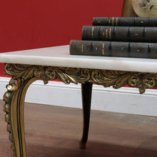 Load image into Gallery viewer, x SOLD Vintage Italian Coffee Table Marble Top Brass Floral Louis XV Style. B12945
