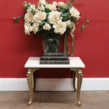 Load image into Gallery viewer, Vintage Italian Marble Top Lamp Table Louis XV Style Brass Base. B12944
