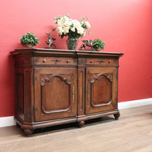 Load image into Gallery viewer, Antique French Oak Sideboard with Drawers, Cupboard &amp; Four Working Keys. B12282
