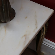 Load image into Gallery viewer, Vintage Italian Marble Top Lamp Table Louis XV Style Brass Base. B12944
