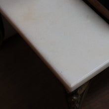 Load image into Gallery viewer, Vintage Italian Marble Top Lamp Table Louis XV Style Brass Base. B12944
