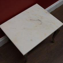 Load image into Gallery viewer, Vintage Italian Marble Top Lamp Table Louis XV Style Brass Base. B12944
