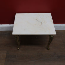 Load image into Gallery viewer, Vintage Italian Marble Top Lamp Table Louis XV Style Brass Base. B12944
