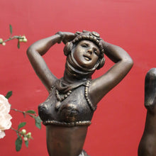 Load image into Gallery viewer, Large Bronze-Look Dancing Lady Figurine – Art Deco Elegance – Vintage Sculpture. B12528

