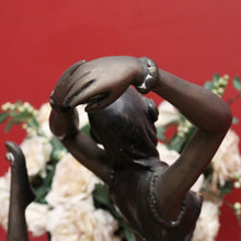 Load image into Gallery viewer, Large Bronze-Look Dancing Lady Figurine – Art Deco Elegance – Vintage Sculpture. B12528

