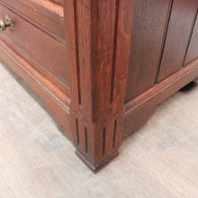 Load image into Gallery viewer, Antique French Oak Marble Top Dressing Table Chest with Mirror. B12916
