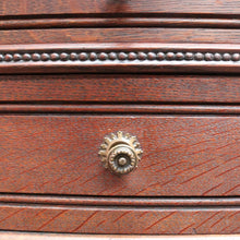 Load image into Gallery viewer, Antique French Oak Marble Top Dressing Table Chest with Mirror. B12916
