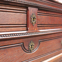 Load image into Gallery viewer, Antique French Oak Marble Top Dressing Table Chest with Mirror. B12916
