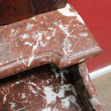 Load image into Gallery viewer, Antique French Oak Marble Top Dressing Table Chest with Mirror. B12916
