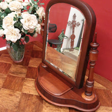Load image into Gallery viewer, Antique English Toilet Mirror with Bevelled Glass &amp; Jewellery Compartment. B12510
