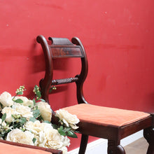 Load image into Gallery viewer, Pair Antique English George IV Mahogany Side Chairs Cane Seats. B12946
