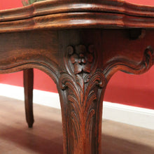 Load image into Gallery viewer, Antique French Oak Parquetry Top Dining Table with Extension Leaves &amp; Scroll Feet. B12492
