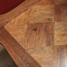 Load image into Gallery viewer, Antique French Oak Parquetry Top Dining Table with Extension Leaves &amp; Scroll Feet. B12492
