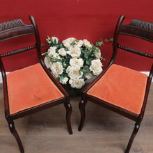 Load image into Gallery viewer, Pair Antique English George IV Mahogany Side Chairs Cane Seats. B12946

