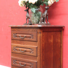 Load image into Gallery viewer, x SOLD Vintage French Oak Lingerie Chest Tall Four Drawer Cabinet. B12825
