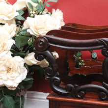 Load image into Gallery viewer, Antique English Rosewood Music Canterbury – Carved Detail, Drawers &amp; Castors. B12533

