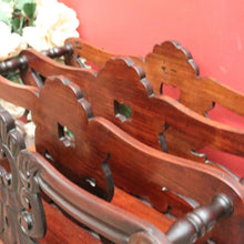 Load image into Gallery viewer, Antique English Rosewood Music Canterbury – Carved Detail, Drawers &amp; Castors. B12533
