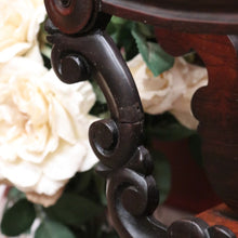 Load image into Gallery viewer, Antique English Rosewood Music Canterbury – Carved Detail, Drawers &amp; Castors. B12533
