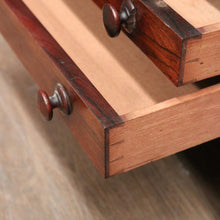 Load image into Gallery viewer, Antique English Rosewood Music Canterbury – Carved Detail, Drawers &amp; Castors. B12533
